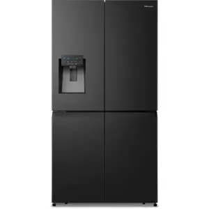 Hisense 585L Quad French Door Fridge Black Steel HRCD585BW