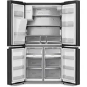 Hisense 585L Quad French Door Fridge Black Steel HRCD585BW