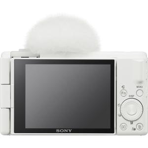 Sony ZV-1F White Digital Vlog Camera w/ Sony GPVPT2BTW Bluetooth Shooting Grip - White
