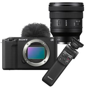 Sony ZVE1B Black Body w/ FE 16-35mm f/4 PZ G Lens & Grip Full Frame CS Camera