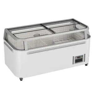 Thermaster Supermarket Island Freezer with Glass Sliding Lids ZCD-E185G